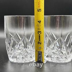 Waterford Marquis Brookside Double Old Fashioned Crystal Glasses Set 2 Barrel