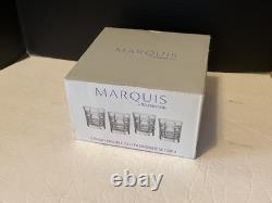 Waterford Marquis Crosby Set Of 4 Double Old Fashioned Whiskey Glasses! NEW