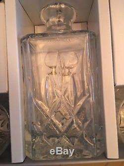 Waterford Marquis Decanter and Set of Four Double Old Fashioned Glasses NIB