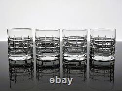 Waterford Marquis Grid Crystal Double Old Fashioned Whiskey Glasses Set Of 4