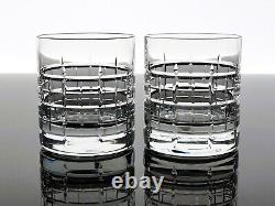 Waterford Marquis Grid Crystal Double Old Fashioned Whiskey Glasses Set Of 4