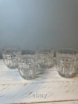 Waterford Marquis QUADRATA Double Old Fashioned DOF Tumblers Set Of 4 Crystal