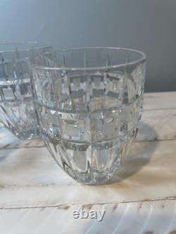 Waterford Marquis QUADRATA Double Old Fashioned DOF Tumblers Set Of 4 Crystal