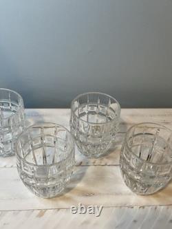 Waterford Marquis QUADRATA Double Old Fashioned DOF Tumblers Set Of 4 Crystal
