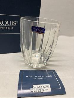 Waterford Marquis Set 4 Brookside Oversized Crystal Double Old Fashioned Glasses
