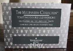 Waterford Millennium 2 Double Old Fashioned All 5 Toasts Signed Jim O'Leary NIB