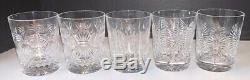 Waterford Millennium 5 x Cut Crystal Double Old Fashioned Glasses