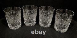 Waterford Millennium Happiness Crystal Double Old Fashioned Glass Set Of 4 Italy