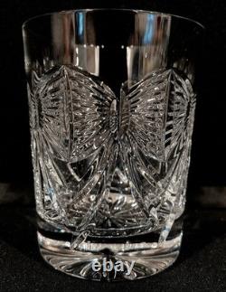 Waterford Millennium Happiness Crystal Double Old Fashioned Glass Set Of 4 Italy