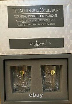 Waterford Millennium Millenium Universal 5 Toast Double Old Fashioned Dof 2 Nib