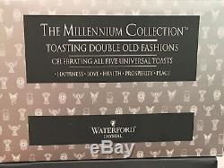 Waterford Millennium Millenium Universal 5 Toast Double Old Fashioned Dof 2 Nib