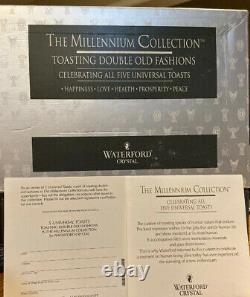 Waterford Millennium Millenium Universal 5 Toast Double Old Fashioned Dof 2 Nib