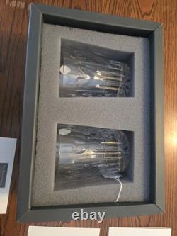 Waterford Millennium Series Pair of Love Double Old Fashioned Glasses