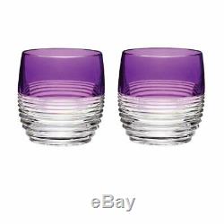 Waterford Mixology Circon Purple Double Old Fashioned Set of 2 NEW IN THE BOX