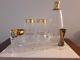 Waterford Mixology Mad Men Olson Gold Trim Highball double old fashioned glasses