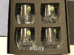 Waterford Mixology Mixed Clear Color Tumblers Double Old Fashioned Set Of 4 New