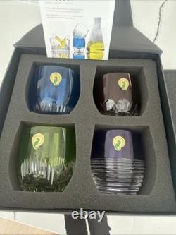 Waterford Mixology Mixed Color Tumblers SET/4 Double Old Fashioned #160453 New