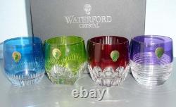 Waterford Mixology Mixed Color Tumblers SET/4 Double Old Fashioned #160453 New