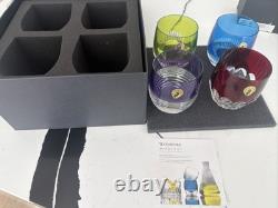 Waterford Mixology Mixed Color Tumblers SET/4 Double Old Fashioned #160453 New
