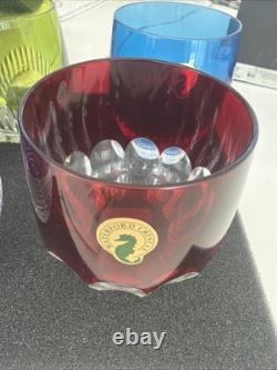 Waterford Mixology Mixed Color Tumblers SET/4 Double Old Fashioned #160453 New