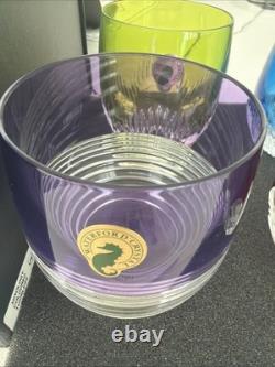 Waterford Mixology Mixed Color Tumblers SET/4 Double Old Fashioned #160453 New
