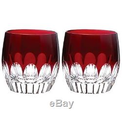 Waterford Mixology Red Talon Double Old Fashioned Glass Tumbler Set/2 160459 New