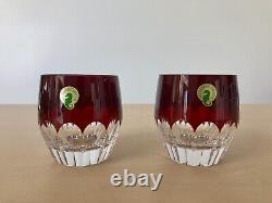 Waterford Mixology Talon Red Double Old Fashioned DOF Tumbler Pair Brand New