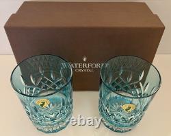 Waterford Original Lismore Double Old Fashioned DOF Glasses Aqua New In Box