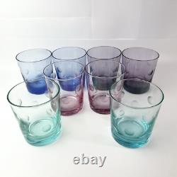 Waterford Polka Dot Double Old Fashioned Set of 8 4 1/4