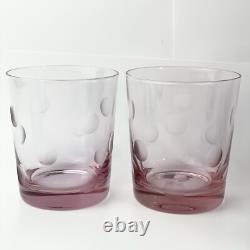 Waterford Polka Dot Double Old Fashioned Set of 8 4 1/4