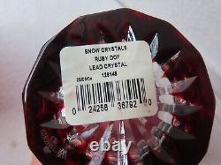 Waterford SNOWFLAKE Snow Crystals RUBY Red Whiskey Double Old Fashioned Lot 2