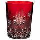 Waterford SNOWFLAKE WISHES Ruby Red Double Old Fashioned DOF 2011 JOY NEW