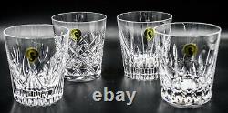 Waterford Set Of Four Double Old Fashioned Glasses (Distinctive Mixed Patterns)