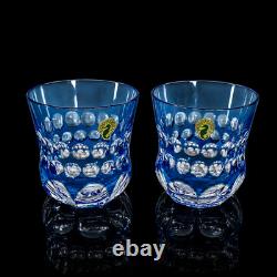 Waterford Simply Pastel Blue DOF Glasses Pair Double Old Fashioned