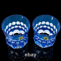 Waterford Simply Pastel Blue DOF Glasses Pair Double Old Fashioned