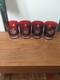 Waterford Snowflake Snow Crystals Ruby Whiskey Double Old Fashion Glasses Set 4