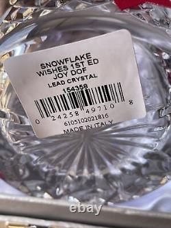 Waterford Snowflake Wishes Crystal JOY 1st Ed Double Old Fashioned New in Box