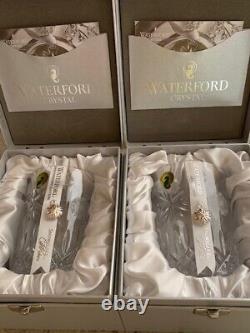 Waterford Snowflake Wishes Double Old Fashioned Glasses 10th Ed. Set of 2 NIB