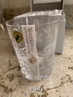Waterford Snowflake Wishes Double Old Fashioned Glasses 10th Ed. Set of 2 NIB
