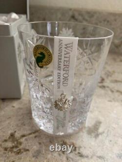 Waterford Snowflake Wishes Double Old Fashioned Glasses 10th Ed. Set of 2 NIB