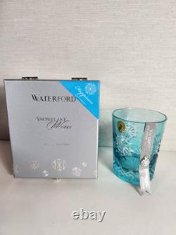 Waterford Snowflake Wishes Happiness Aqua Blue DOF 2018 Double Old Fashioned New