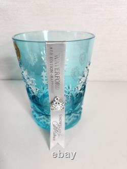 Waterford Snowflake Wishes Happiness Aqua Blue DOF 2018 Double Old Fashioned New