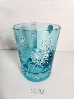 Waterford Snowflake Wishes Happiness Aqua Blue DOF 2018 Double Old Fashioned New