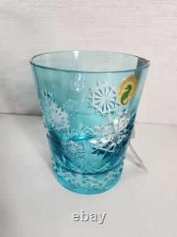 Waterford Snowflake Wishes Happiness Aqua Blue DOF 2018 Double Old Fashioned New