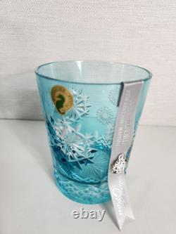 Waterford Snowflake Wishes Happiness Aqua Blue DOF 2018 Double Old Fashioned New