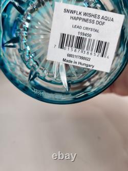 Waterford Snowflake Wishes Happiness Aqua Blue DOF 2018 Double Old Fashioned New