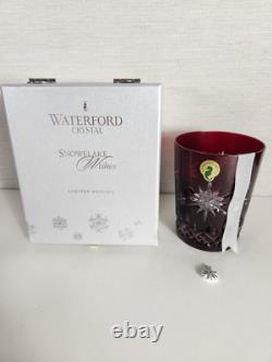 Waterford Snowflake Wishes Joy 1st Ed Ruby Red DOF 2011 Double Old Fashioned New
