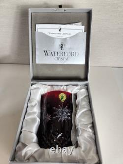 Waterford Snowflake Wishes Joy 1st Ed Ruby Red DOF 2011 Double Old Fashioned New
