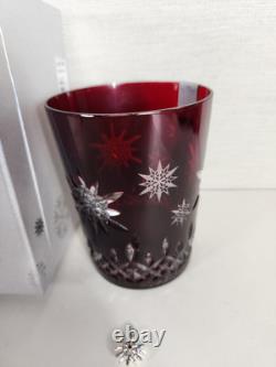 Waterford Snowflake Wishes Joy 1st Ed Ruby Red DOF 2011 Double Old Fashioned New