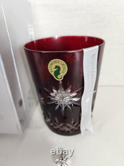 Waterford Snowflake Wishes Joy 1st Ed Ruby Red DOF 2011 Double Old Fashioned New
